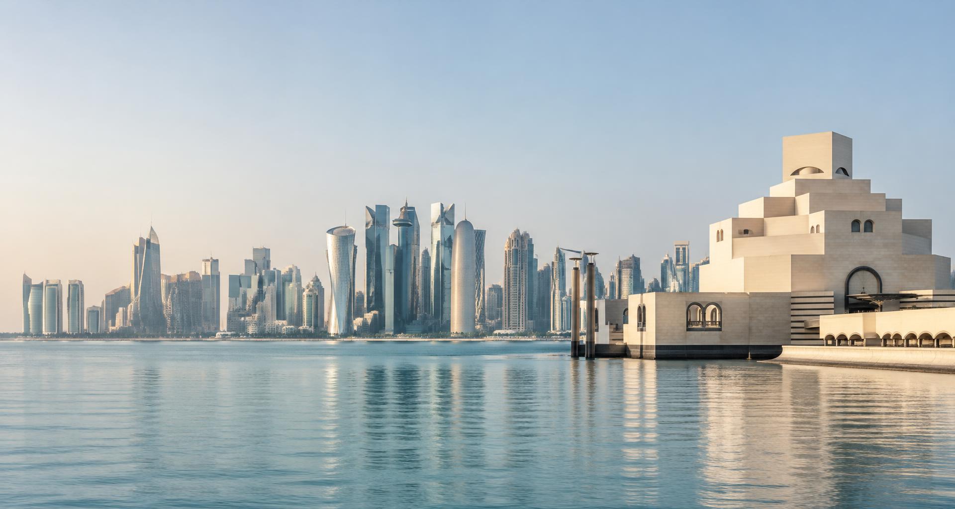 Doha waterfront and Qatar skyline
